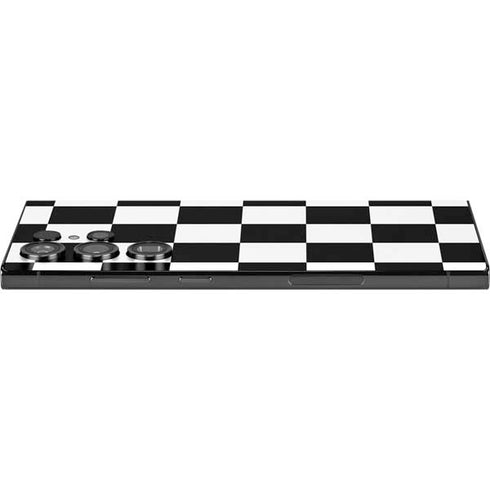 Black and White Checkered Galaxy S25 Ultra Skin
